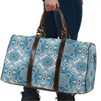 Indian Mandala Pattern Travel Bag Blue Geometric Floral Mandala