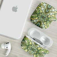 Indian Mandala Pattern AirPods Case Green Geometric Floral Mandala