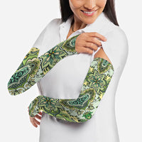 Indian Mandala Pattern Arm Sleeves Green Geometric Floral Mandala