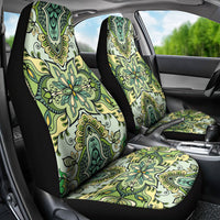 Indian Mandala Pattern Car Seat Cover Green Geometric Floral Mandala