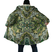 Indian Mandala Pattern Cloak Green Geometric Floral Mandala