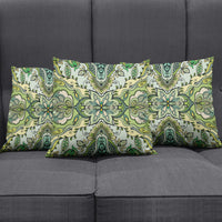 Indian Mandala Pattern Pillow Cover Green Geometric Floral Mandala