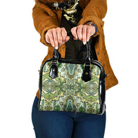 Indian Mandala Pattern Shoulder Handbag Green Geometric Floral Mandala