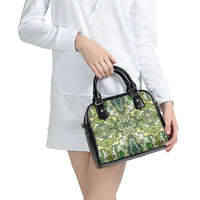 Indian Mandala Pattern Shoulder Handbag Green Geometric Floral Mandala
