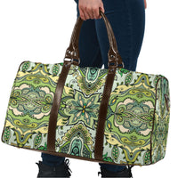 Indian Mandala Pattern Travel Bag Green Geometric Floral Mandala