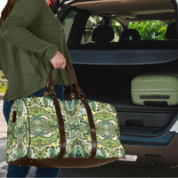 Indian Mandala Pattern Travel Bag Green Geometric Floral Mandala