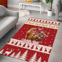 Sweden Christmas Area Rug God Jul Nordic Julbock - Wonder Print Shop