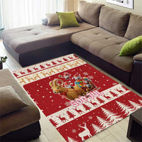 Sweden Christmas Area Rug God Jul Nordic Julbock - Wonder Print Shop
