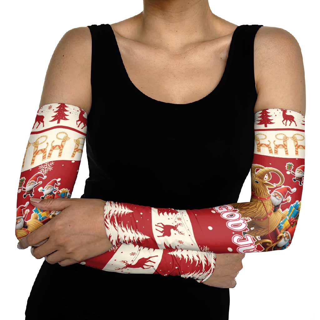 Sweden Christmas Arm Sleeves God Jul Nordic Julbock - Wonder Print Shop