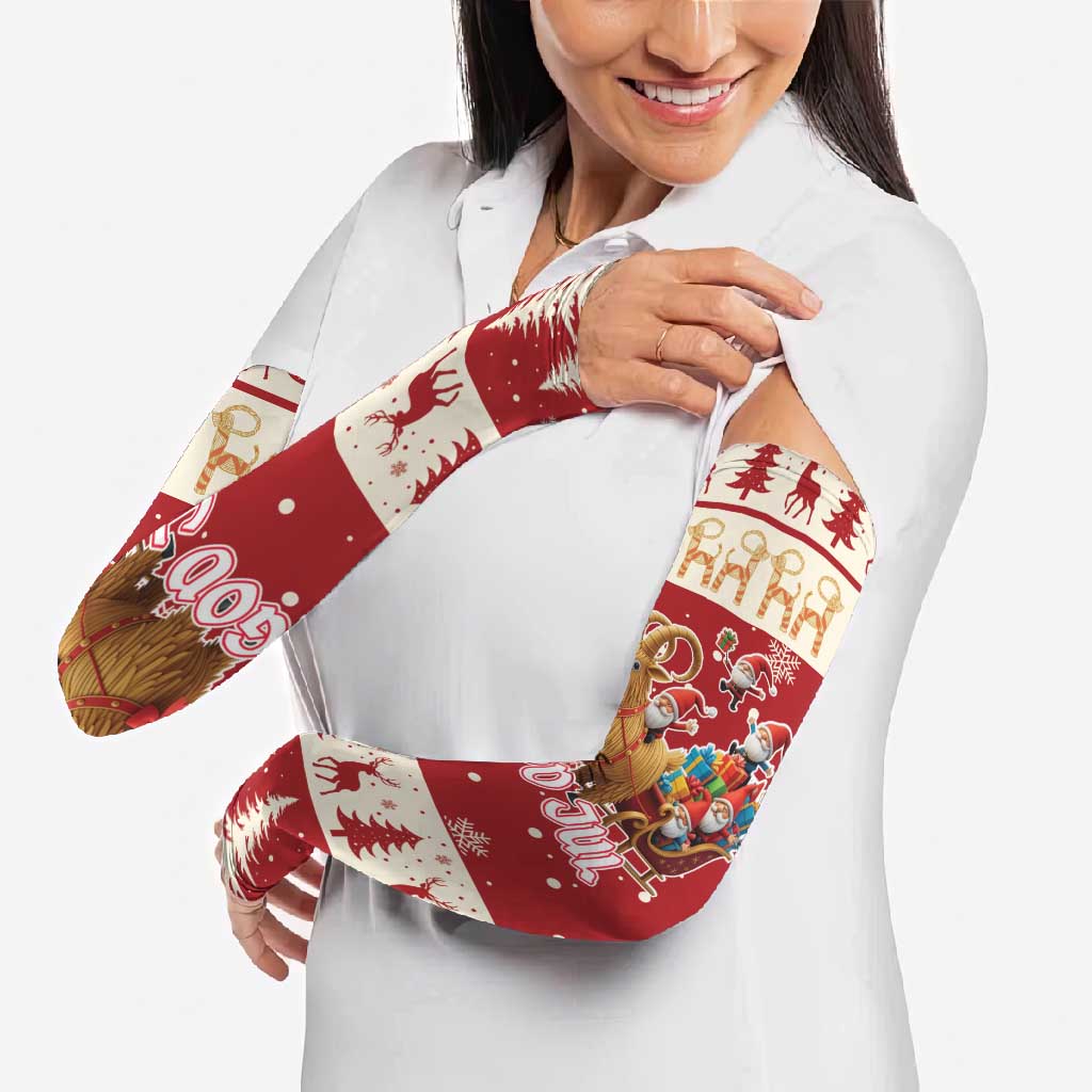 Sweden Christmas Arm Sleeves God Jul Nordic Julbock - Wonder Print Shop