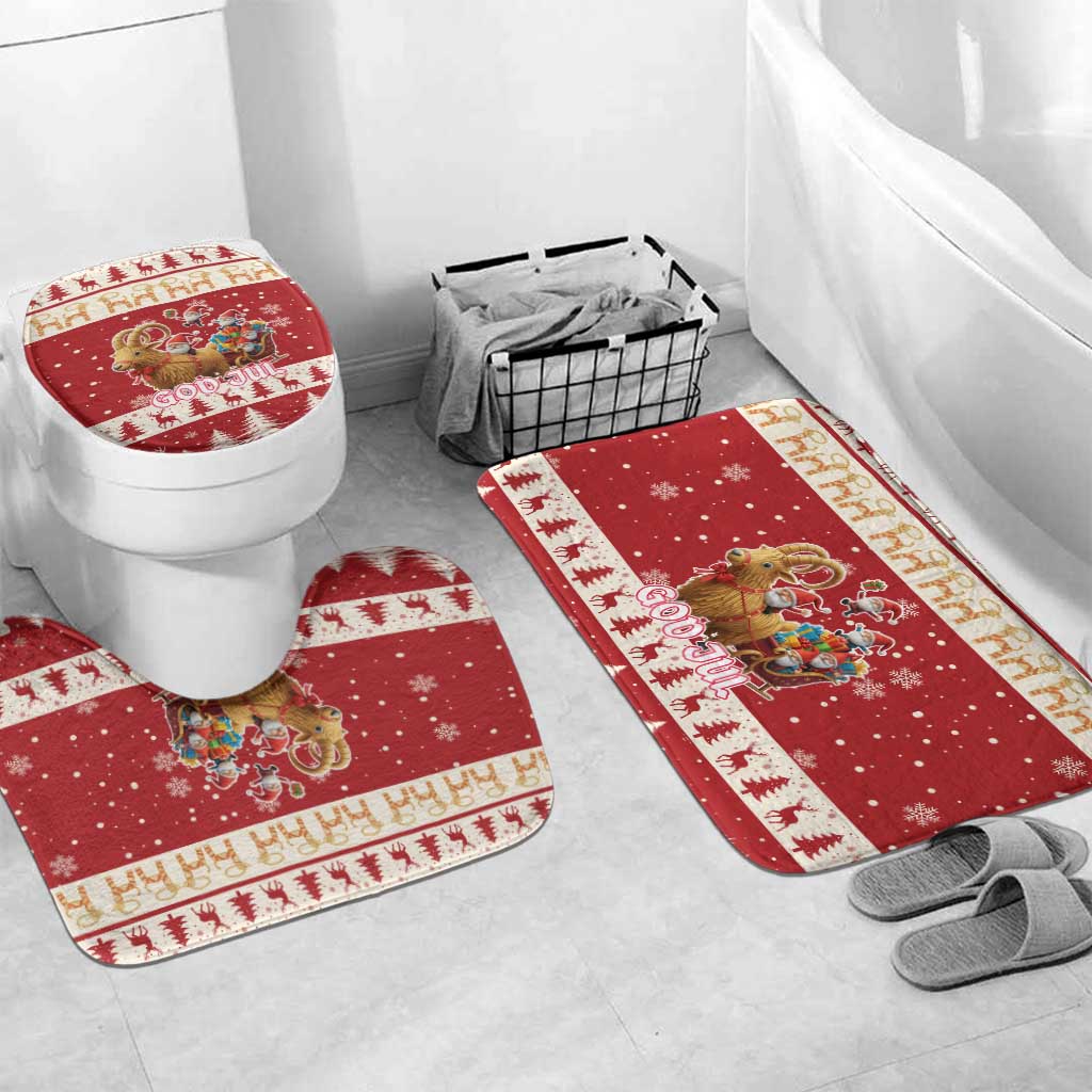 Sweden Christmas Bathroom Set God Jul Nordic Julbock - Wonder Print Shop