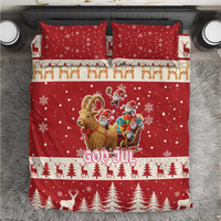 Sweden Christmas Bedding Set God Jul Nordic Julbock - Wonder Print Shop