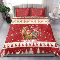 Sweden Christmas Bedding Set God Jul Nordic Julbock - Wonder Print Shop