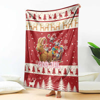 Sweden Christmas Blanket God Jul Nordic Julbock - Wonder Print Shop