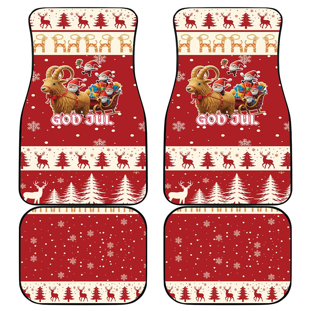 Sweden Christmas Car Mats God Jul Nordic Julbock - Wonder Print Shop