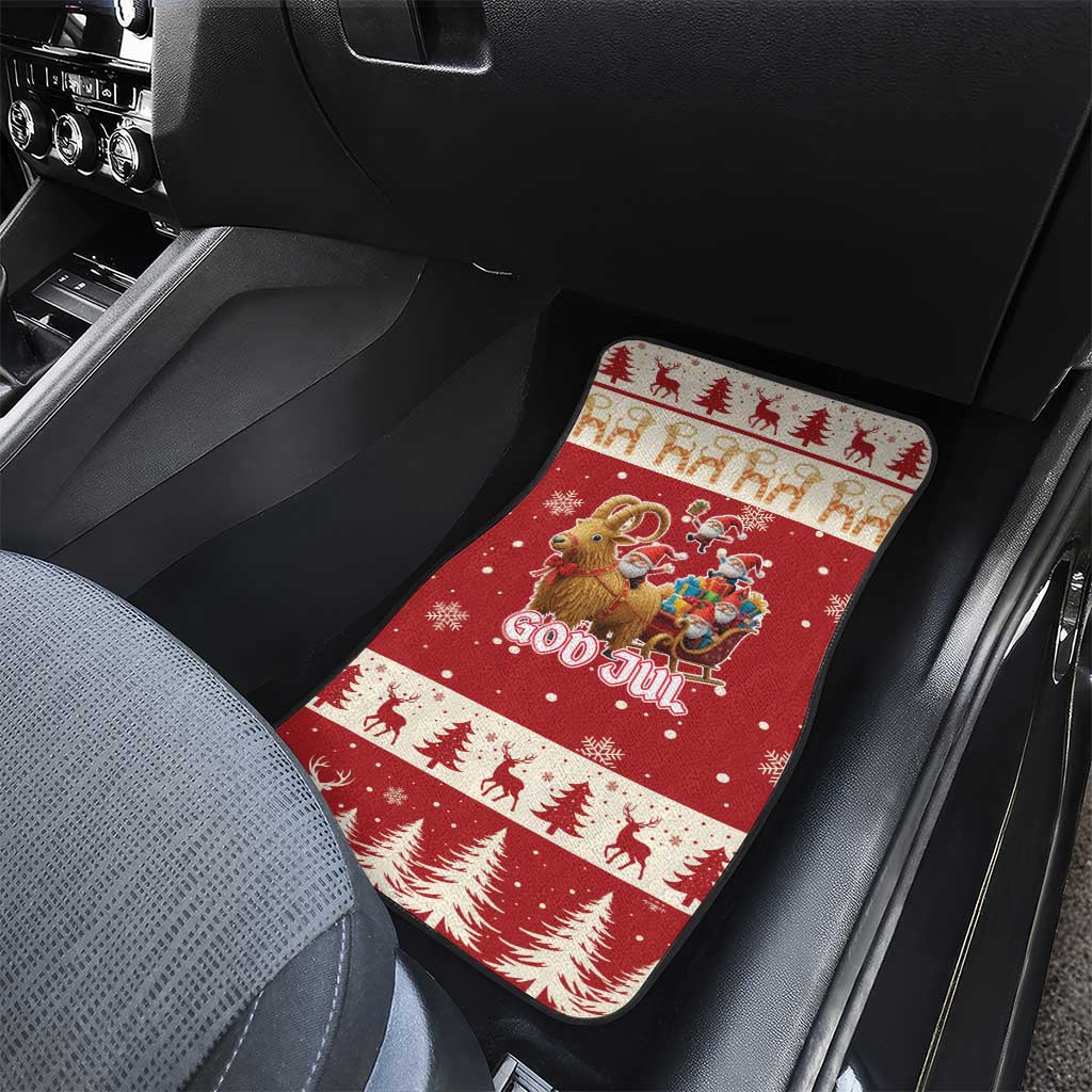Sweden Christmas Car Mats God Jul Nordic Julbock - Wonder Print Shop