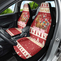 Sweden Christmas Car Seat Cover God Jul Nordic Julbock - Wonder Print Shop