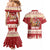 Sweden Christmas Couples Matching Mermaid Dress and Hawaiian Shirt God Jul Nordic Julbock - Wonder Print Shop