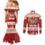 Sweden Christmas Couples Matching Mermaid Dress and Long Sleeve Button Shirt God Jul Nordic Julbock - Wonder Print Shop