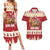 Sweden Christmas Couples Matching Summer Maxi Dress and Hawaiian Shirt God Jul Nordic Julbock - Wonder Print Shop