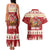 Sweden Christmas Couples Matching Tank Maxi Dress and Hawaiian Shirt God Jul Nordic Julbock - Wonder Print Shop