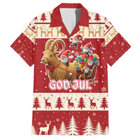 Sweden Christmas Family Matching Puletasi and Hawaiian Shirt God Jul Nordic Julbock - Wonder Print Shop