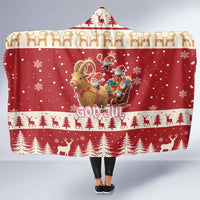 Sweden Christmas Hooded Blanket God Jul Nordic Julbock - Wonder Print Shop
