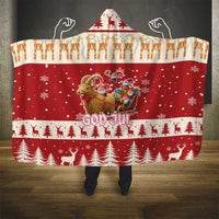 Sweden Christmas Hooded Blanket God Jul Nordic Julbock - Wonder Print Shop