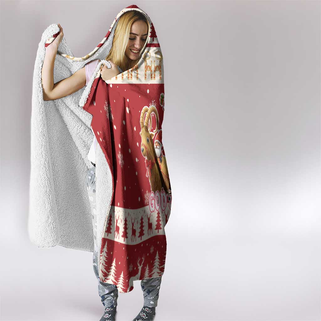 Sweden Christmas Hooded Blanket God Jul Nordic Julbock - Wonder Print Shop