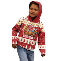 Sweden Christmas Kid Hoodie God Jul Nordic Julbock - Wonder Print Shop