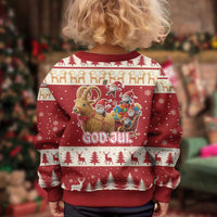 Sweden Christmas Kid Ugly Christmas Sweater God Jul Nordic Julbock - Wonder Print Shop