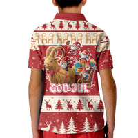 Sweden Christmas Kid Polo Shirt God Jul Nordic Julbock - Wonder Print Shop