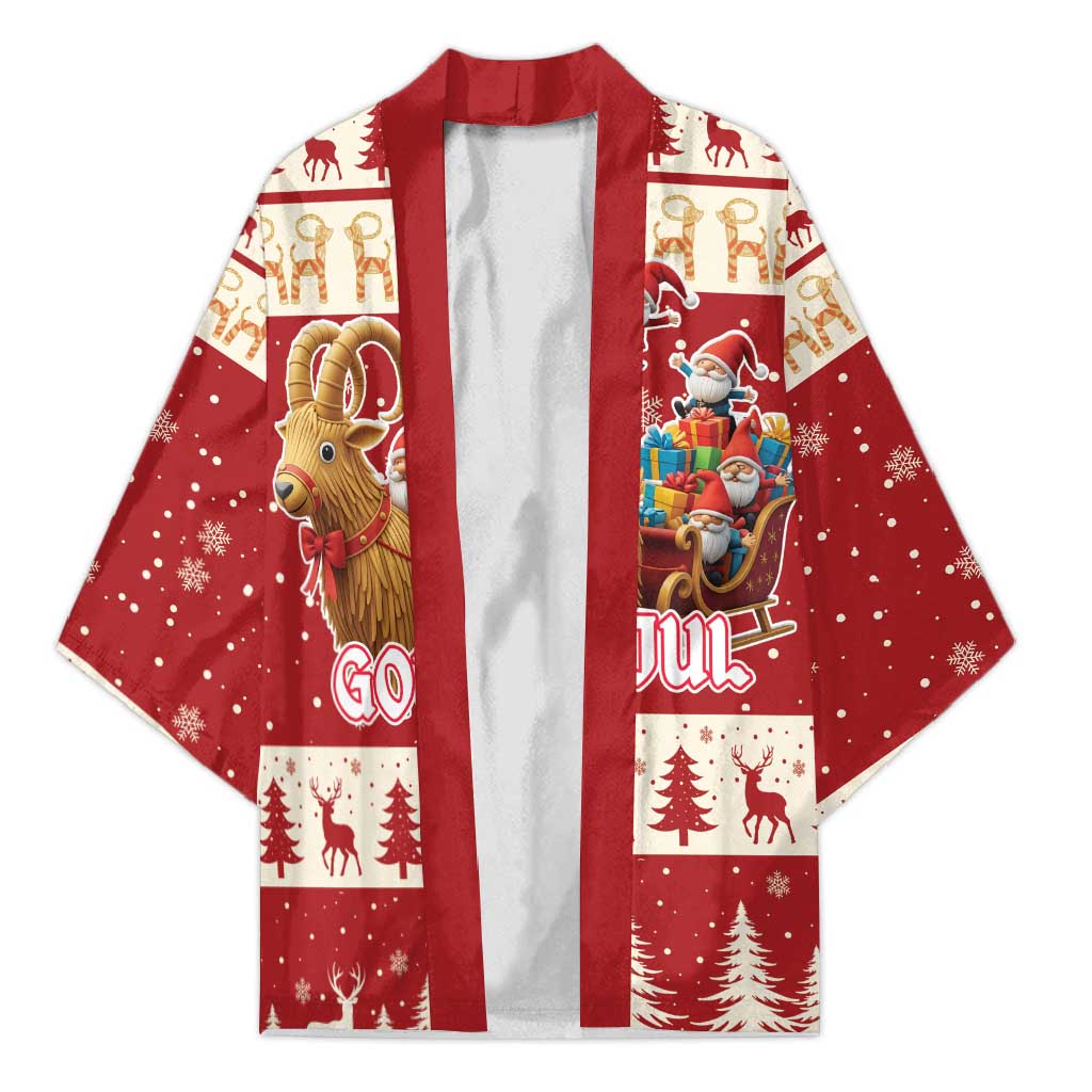 Sweden Christmas Kimono God Jul Nordic Julbock - Wonder Print Shop