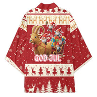 Sweden Christmas Kimono God Jul Nordic Julbock - Wonder Print Shop