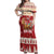 Sweden Christmas Off Shoulder Maxi Dress God Jul Nordic Julbock - Wonder Print Shop