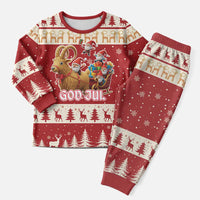 Sweden Christmas Pajama Set God Jul Nordic Julbock - Wonder Print Shop