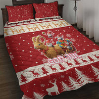 Sweden Christmas Quilt Bed Set God Jul Nordic Julbock - Wonder Print Shop