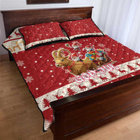 Sweden Christmas Quilt Bed Set God Jul Nordic Julbock - Wonder Print Shop
