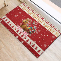 Sweden Christmas Rubber Doormat God Jul Nordic Julbock - Wonder Print Shop
