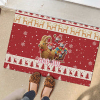 Sweden Christmas Rubber Doormat God Jul Nordic Julbock - Wonder Print Shop
