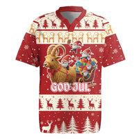 Sweden Christmas Rugby Jersey God Jul Nordic Julbock - Wonder Print Shop
