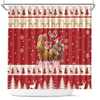 Sweden Christmas Shower Curtain God Jul Nordic Julbock - Wonder Print Shop