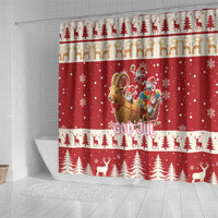 Sweden Christmas Shower Curtain God Jul Nordic Julbock - Wonder Print Shop