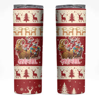 Sweden Christmas Skinny Tumbler God Jul Nordic Julbock - Wonder Print Shop