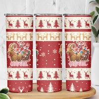 Sweden Christmas Skinny Tumbler God Jul Nordic Julbock - Wonder Print Shop