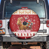 Sweden Christmas Spare Tire Cover God Jul Nordic Julbock - Wonder Print Shop