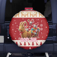 Sweden Christmas Spare Tire Cover God Jul Nordic Julbock - Wonder Print Shop