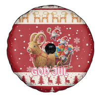 Sweden Christmas Spare Tire Cover God Jul Nordic Julbock - Wonder Print Shop