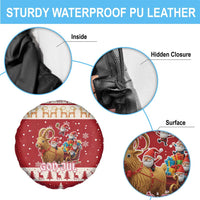 Sweden Christmas Spare Tire Cover God Jul Nordic Julbock - Wonder Print Shop