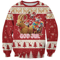 Sweden Christmas Sweatshirt God Jul Nordic Julbock - Wonder Print Shop